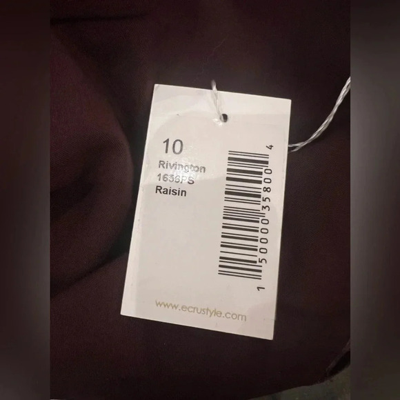 NWT ecru Rivington Pants in Raisin 10 - Picture 4 of 4